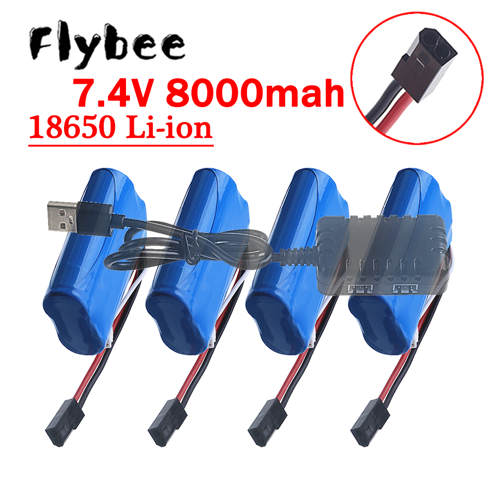 Rc Hobby Parts - (5500 Plug) 18650 7.4V 8000Mah Battery,