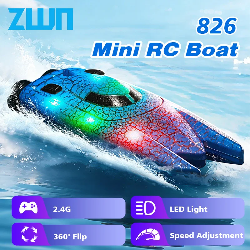 Rc Hobby Grade Boat - 2.4G Mini RC Boat With Lights