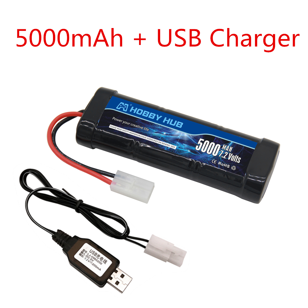 New 7.2V Battery 5000/6800mAh  - Rc Hobby Tank 评论和价格