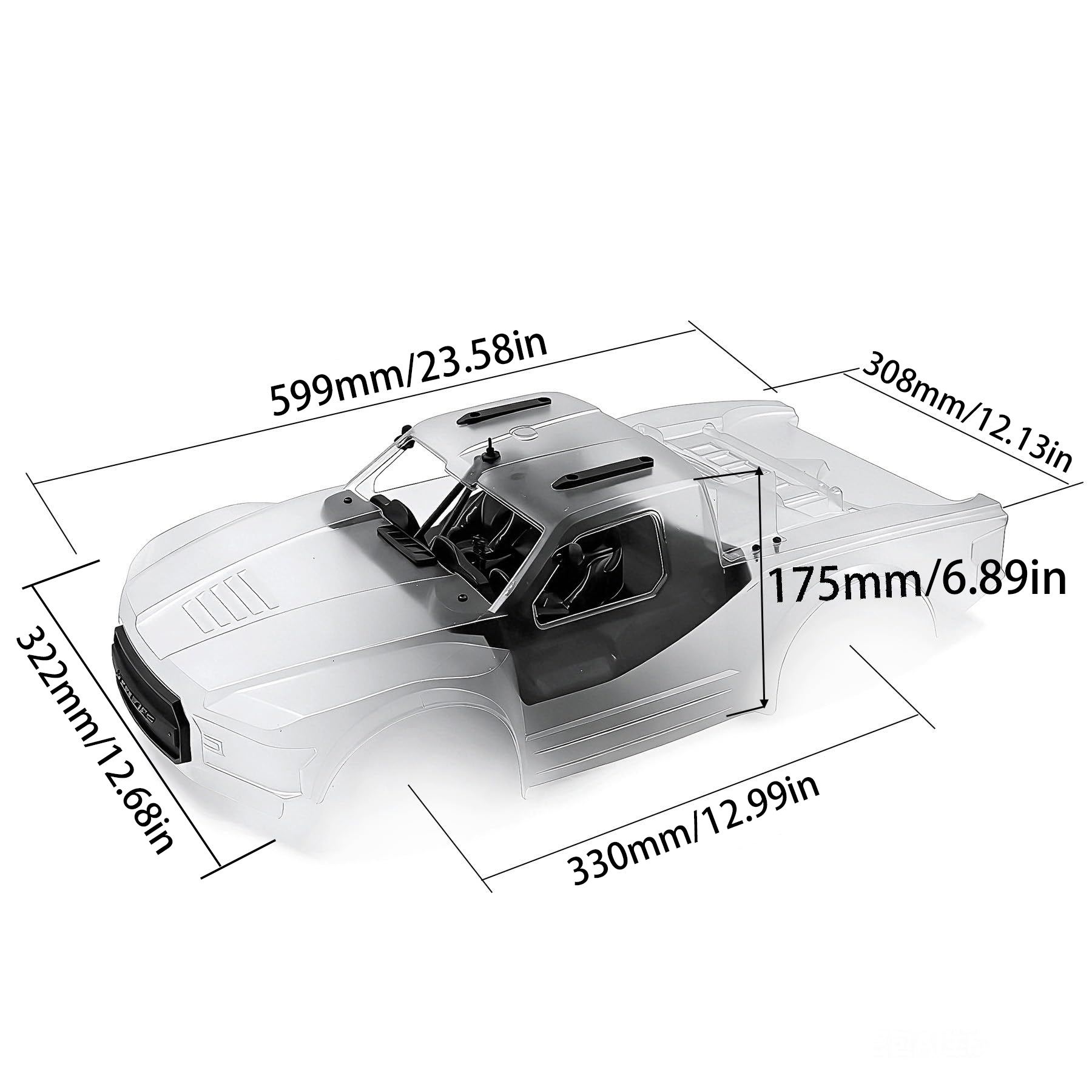 1:10 Short Course Truck PC Bod - Body Shell Rc 评论和价格