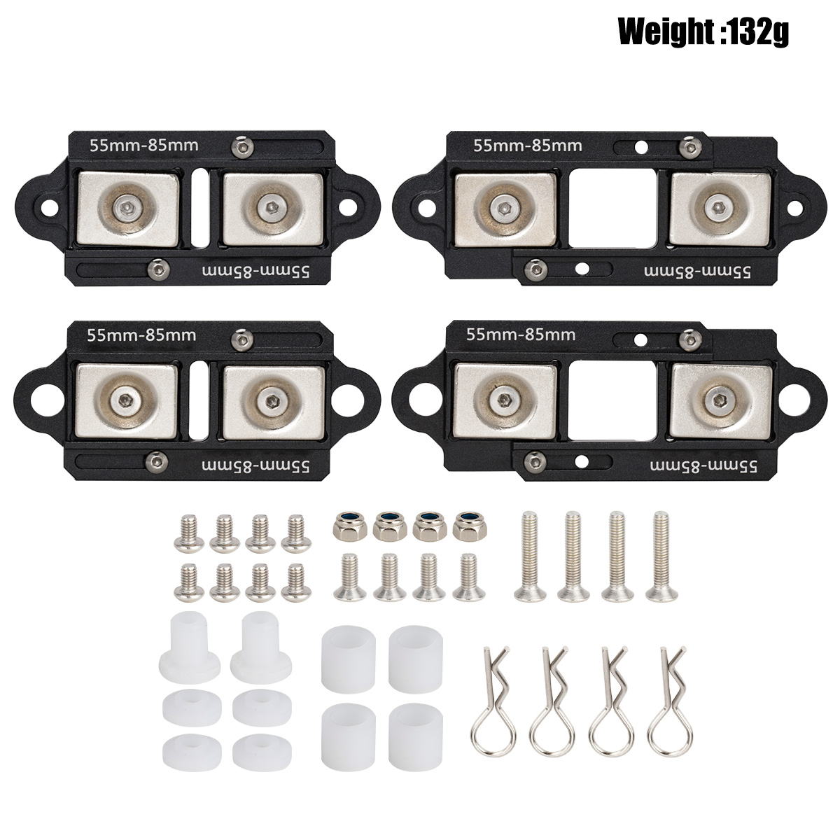 4PCS 55-85mm Adjustable Magnet - Body Shell Rc 评论和价格