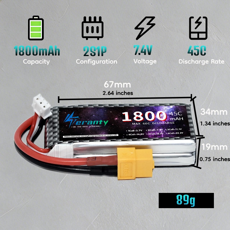 TERANTY 2S 3S 4S 1800mAh Lipo  - Lipo Battery 4S 评论和价格