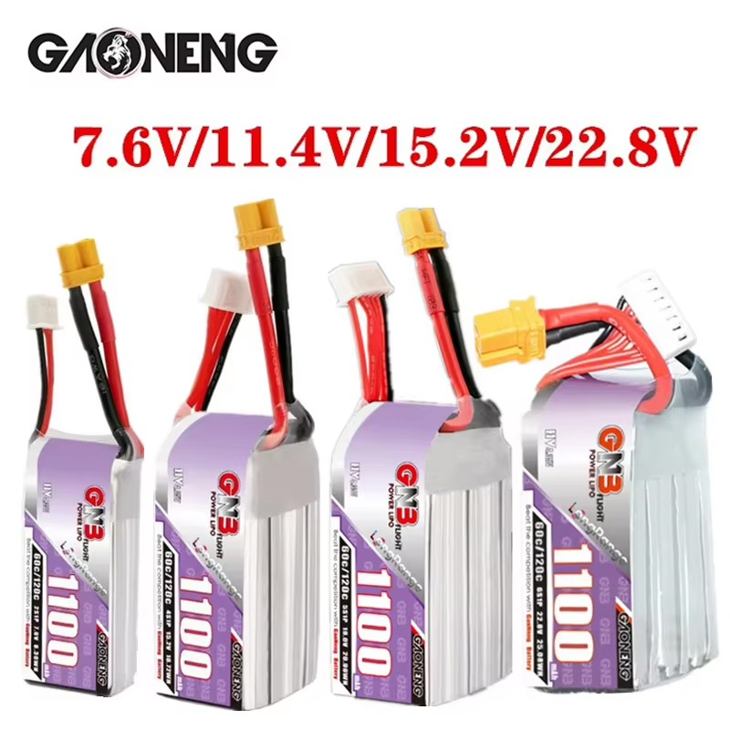 GNB 1100mAh 2S 3S 4S 6S 60C/12 - Lipo Battery 4S 评论和价格